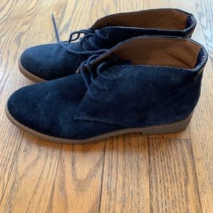 Tommy Hilfiger blue suede shoes
